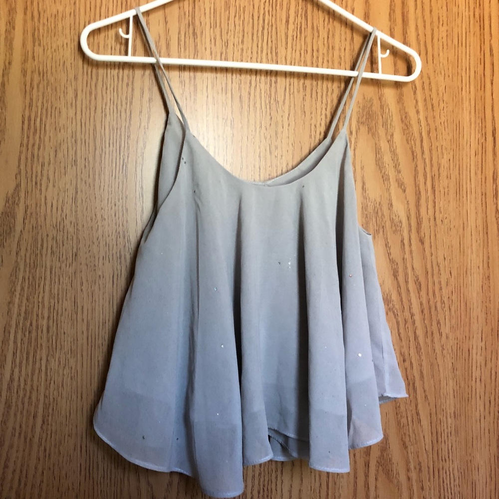 EUC Super Cute Bling Sparkling Glitter Crop Top - Picture 2 of 6